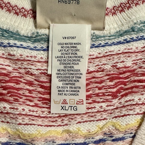 Northern Reflection Vintage Fair Isle Sweater Vest Button Top XL Cottage core - Picture 4 of 6